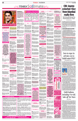 Times of India Matrimonial Ad