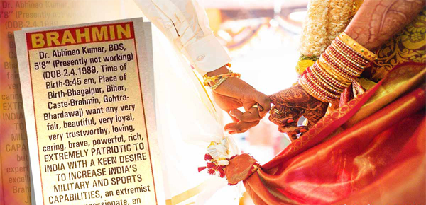 Matrimonial Ads in Newspaper