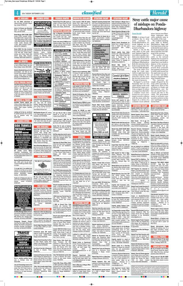 Classified ads in O heraldO