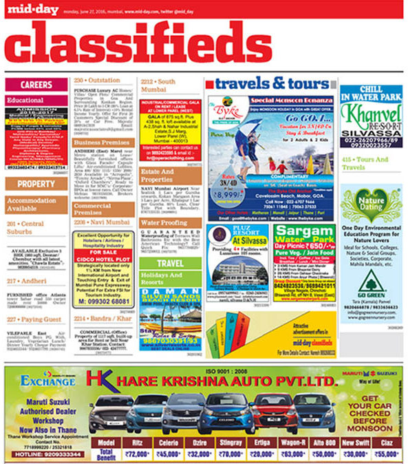 Browse Thousands of Listings on Midday Newspaper Classifieds Online ...