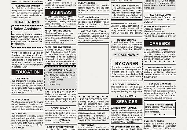 Classified Ads in newspaper