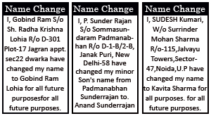 Name Change ad in Newspaper